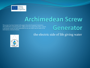 Archimedean Screw Generator - Life