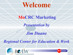 Marketing the CRC