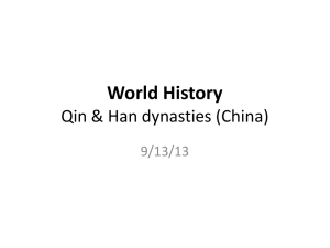 World History Qin & Han dynasties (China)
