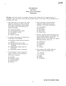 Multiple-Choice Answer Key - Katy Independent School District