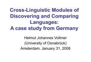 Cross-Linguistic Projects