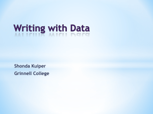 Writing with Data- Kuiper (PowerPoint)
