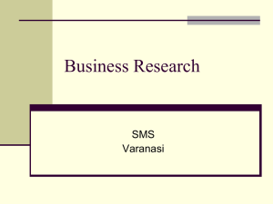 Business Research - School of Management Sciences, Varanasi