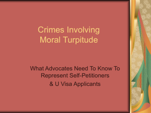 Crimes Involving Moral Turpitude