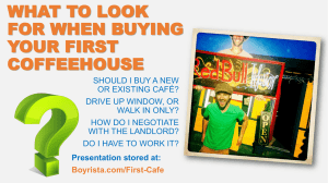Buying First Cafe – Levi Andersen
