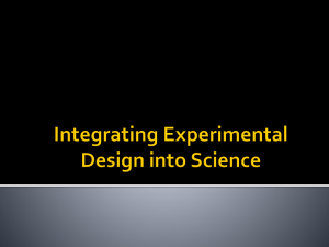 Integrating Experimental Design into AP Biology