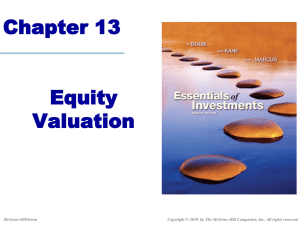 Chapter 13: Equity Valuation