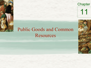 Public and Common Goods