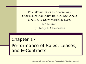 Chapter 015 - Performance of Sales & Lease Contracts