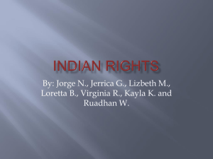 Indian Rights - Reagan Humanities