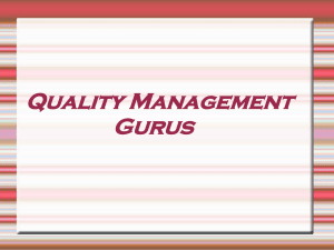Quality Management Gurus Outline