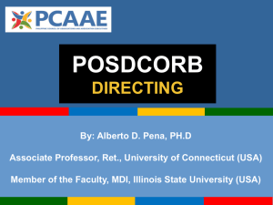 POSDCORB DIRECTING By