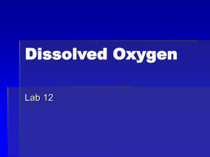 Dissolved Oxygen lab with pix