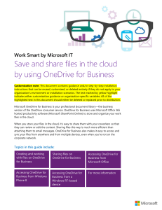 Save and share files in the cloud with OneDrive for Business