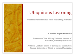 Haythornthwaite 6_Ubiquitous Learning - Ideals