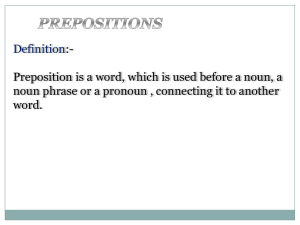 Prepositions - World of Teaching