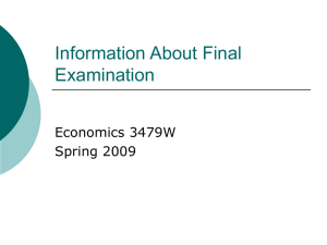 Information About Final Examination