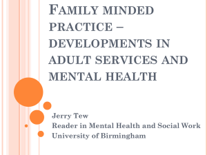 After 'Think Family' – Jerry Tew presentation (PPT)
