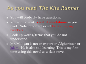 The kite runner - Mr. Milligan's Site