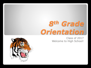 8th Grade Orientation