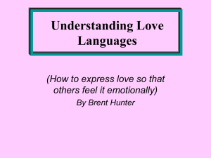 Understanding Love Languages - Oldham Woods Church of Christ