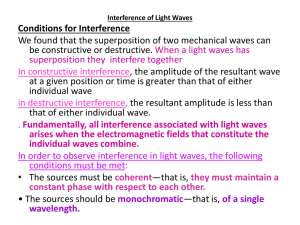 In constructive interference