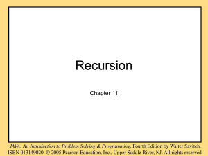 Chapter 11 Recursion
