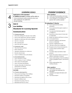 Learning Goals Performance Scale Unit 2