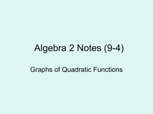 Algebra 2 Warm-up/Notes (9-4)