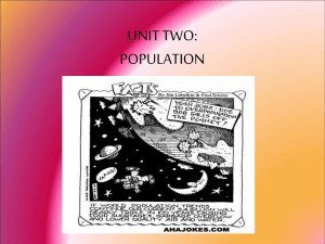 UNIT TWO: POPULATION