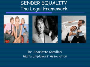 gender equality act - Malta Employers' Association