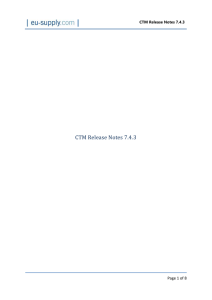 CTM Release Notes 7.4.3 - the eTenders procurement website