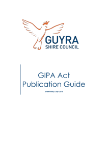 GIPA Act Publication Guide
