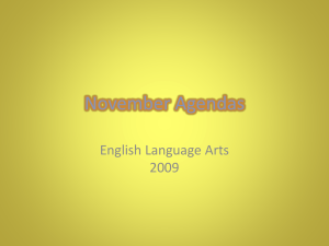 November Agendas - lifelongreaders