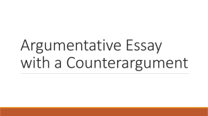 Argumentative Essay with a Counterargument