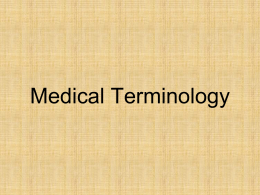 Thesis medical terminology