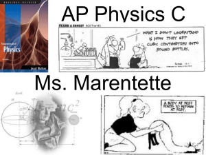 2013 AP Physics 1st day power point curriculum night 2nd trimester[1].