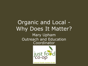 Eating Organic and Local Presentation