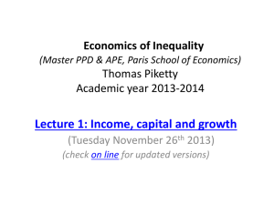 Thomas Piketty Academic year 2013-2014