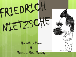 Nietzche's The Will to Power