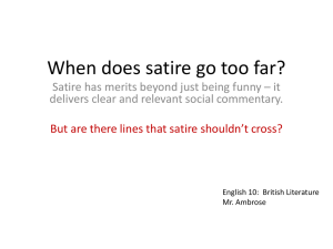 When does satire go too far PPT