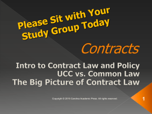 Contracts - Carolina Academic Press