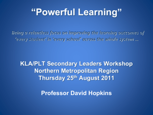 System Leadership for School Transformation 'Dean's Lecture