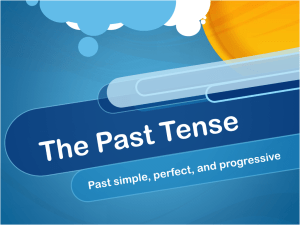 The Past Tense - WordPress.com