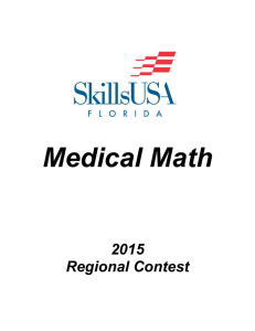 Medical Math - SkillsUSA Florida