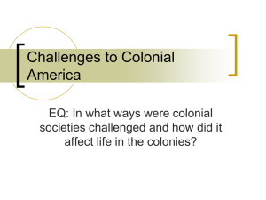 Challenges to Colonial America PPT