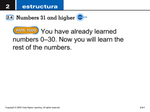 higher numbers ppt