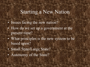 Starting a New Nation