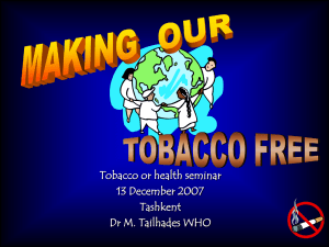 Trends in tobacco use