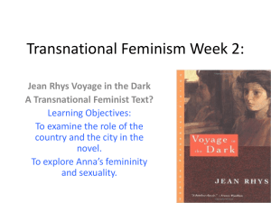 Jean Rhys Voyage in the Dark A Transnational Feminist Text?